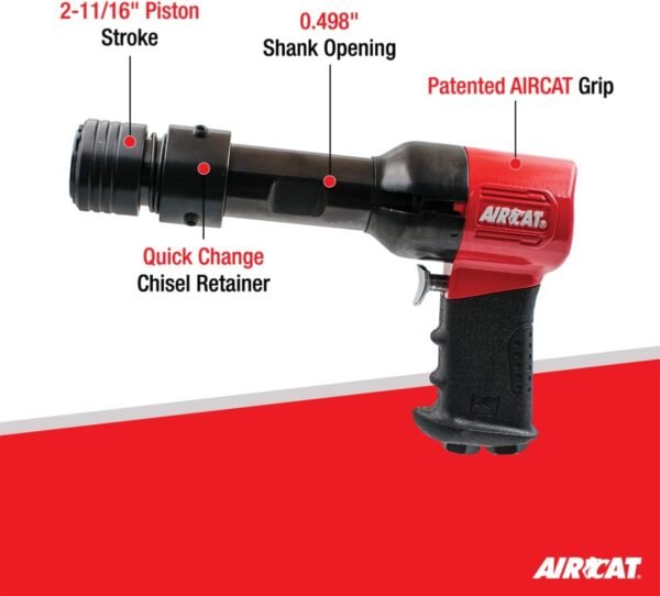 AIRCAT Pneumatic Tools 5300-B-T: Super Duty 0.498-Inch Shank Air Hammer 1,700 BPM - Hammer - Image 2