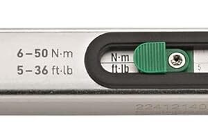 Stahlwille 50204005 3/8-Inch Drive Click-Type Torque Wrench with Ratchet, Dual Stop Signal, and Integrated Magnifier for Precise and Reliable Tightening