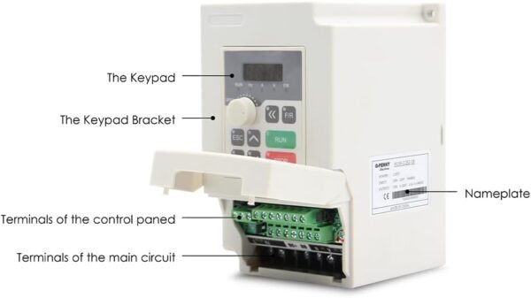 Gpenny 2.2KW ER20 D80 110v Air cooled spindle motor(Ceramic ball bearings) kit, QL Inverter, 80mm Bracket - Image 6