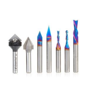 AMS-179 CNC Router Bit 8-Pc Advanced Starter Set 1/4 Inch Shank