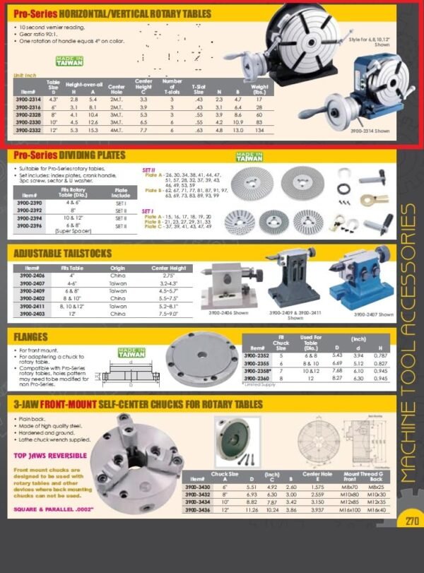 VERTEX 3900-2316 Horizontal/Vertical Rotary Table, 6" - Image 4