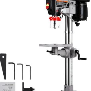 13 in Benchtop Drill Press, 7.5 Amp 120V, 288-3084 RPM Variable Speed Cast Iron Bench Drill Press, 0-45° Tilting Worktable, Tabletop Drilling Machine for Wood Metal