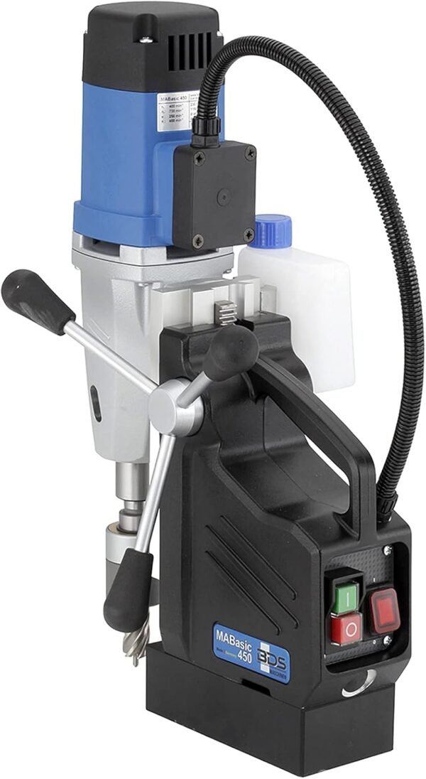 C.S. Unitec MABasic 450 Portable Magnetic Drill Press | 1150W 2-Speed Benchtop Power Drill Machine w/up to 1-3/4" Diameter & 6-1/3" Depth of Cut | Oil Bottle Included - Image 5