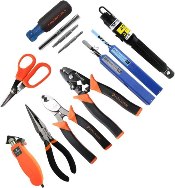 Paladin Tools FTK-P Pro Fiber Optic Tool Kit, Cutters Strippers Slitters Pliers w/Visual Fault Locator VFL, Premium Fiber Optic Tools (Fiber Termination Kit) - Image 7