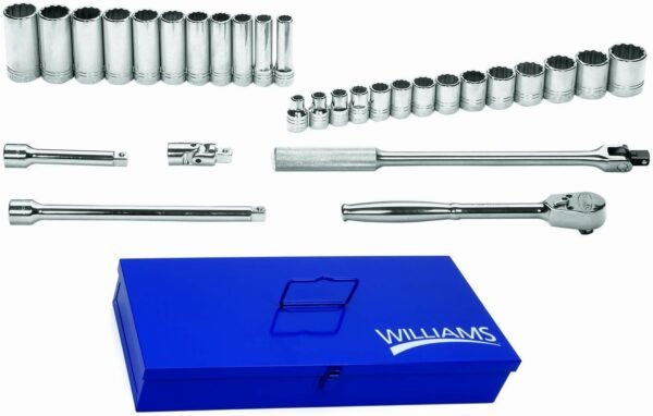 Williams WSS-30F 30-Piece 1/2-Inch Drive Socket and Drive Tool Set