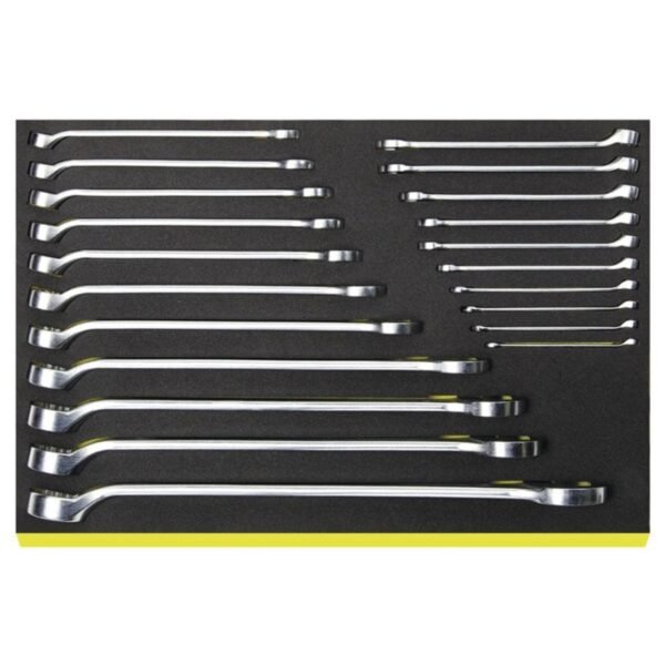 Stahlwille 96838771 Combination Spanners Set in TCS Inlay, 21 Piece Set, Size Range 6mm to 36mm, Dimension 530 x 350 x 75mm, Weight 4988g, Made in Germany