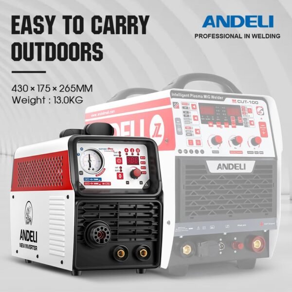 ANDELI 50Amp Plasma Cutter 110V/220V Built-in Air Compressor Maximum Cut Thickness 63/64″(25mm) Low Frequency DC Inverter IGBT Air Plasma Cutting Machine CUT-50Y Pro XS - Image 5