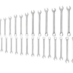 TEKTON Combination Wrench Set, 67-Piece (1/4-2 in., 6-50 mm, Common Sizes) | WCB90307