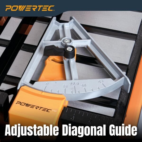 POWERTEC PRO 7-Inch Wet Tile Saw with Stand - 10-Amp, 1.5 HP Tile Cutter with Laser & LED Light, for Precise Ceramic & Porcelain Cuts (TLS1003) - Image 4