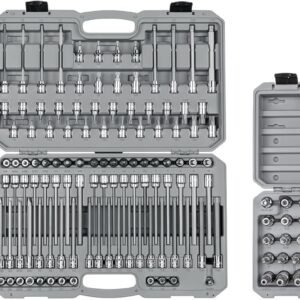 TEKTON 1/4, 3/8, 1/2 Inch Drive Hex, Torx, TR Torx, Phillips, Slotted, Square, Triple Square, TR Triple Square Bit Socket Set with Cases (198-Piece) | SHB99300