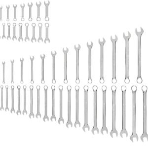 TEKTON Stubby and Standard Length Combination Wrench Set, 71-Piece (1/4-1-1/4 in., 6-32 mm) | WCB90904
