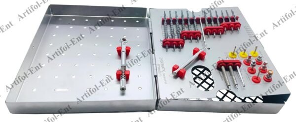 26 Pcs Dental Implant Premium Zygomatic Set for Implant Socket Preparation Black Titanium Coated Step Drills with Depth Probe, Motor Mount, Drivers and Ratchet Wrench Zygo Kit - Image 5
