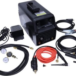 Blue Demon Genesis 200 LCD TIG/Stick Welder, 110V/220V, 200 Amp, Pulse Capability, Welds AC and DC, Carbon Steel, Aluminum, Stainless Steel, High Duty Cycle, Advanced IGBT Technology