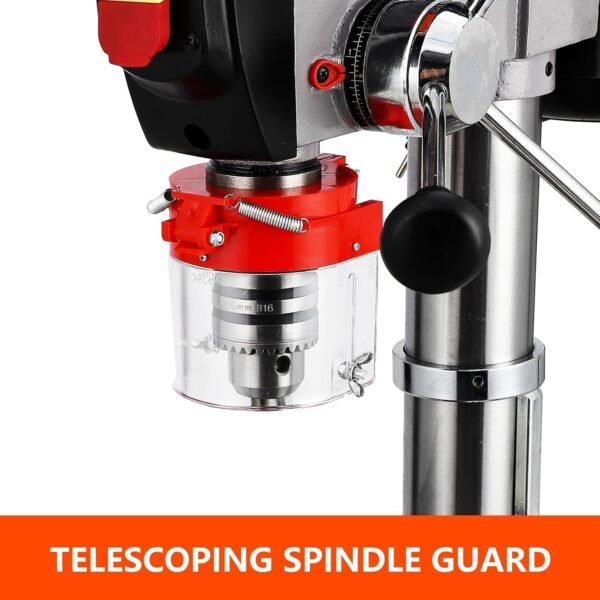 13" Powerful Floor Drill Press, 7.5A Motor, 288-3084 RPM Variable Speed, Chuck Capacity 5/8", Excellent Heat Dissipation, Precise Drilling, Cast Iron Bench Drill Press - Image 2