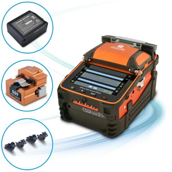 SPEEDWOLF Optical Fiber Fusion Splicer, FTTH Core Alignment Optical Fiber Splicing Machine with 4PCS Electrodes + Blades Fiber Cleaver + Fiber Stripper(FS27) - Image 2