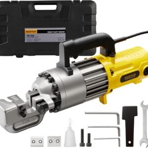 1" Electric Hydraulic Rebar Cutter 2-3S Cutting Speed Portable Rebar Cutter Cutting Rebar 4-25mm #8 1600w 120v/60hz (RC25-Yellow)