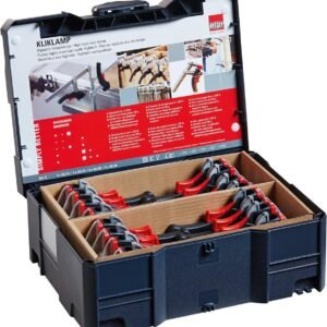 Bessey KLI-S Kliklamp Systainer Set with 16 Clamps, Silver, teilig