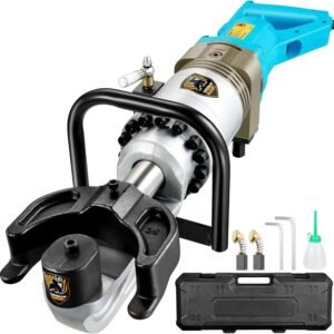 𝟮𝟬𝟮𝟰 𝐔𝐩𝐠𝐫𝐚𝐝𝐞𝐝 1400W Electric Hydraulic Rebar Bender, Portable Rebar Bender Tool, Bending up to 5/8 Inch #5 16mm Rebar, Bending 0-130°, Handheld Bender Machine with Copper Motor,110V