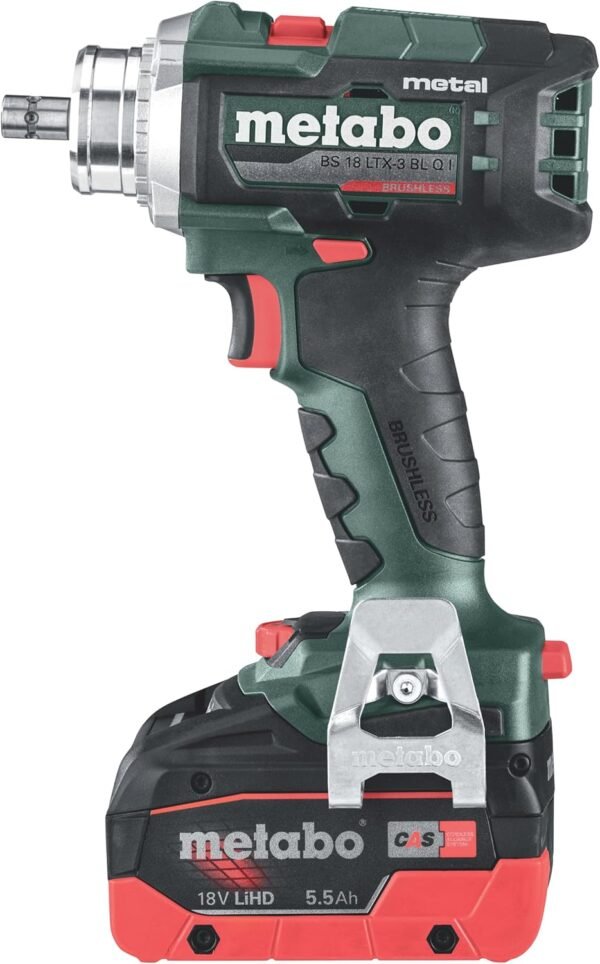 Metabo 18V Cordless High-Speed Driver Drill Kit | 2-18V 5.5Ah Batteries | Quick Change Chuck | Rohm Supra SK Drill Chuck | Made in Germany | BS 18 LTX-3 BL Q I Metal 5.5 Kit MB - Image 4