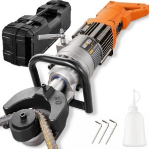 Upgraded 1400W Electric Rebar Bender, Portable Hydraulic Rebar Machine Bending up to 7/8 Inch 22mm #7 Rebar, Bending Angle 0-130°, Handheld Steel Rebar Bender Tool with Pure Copper Motor, 110V