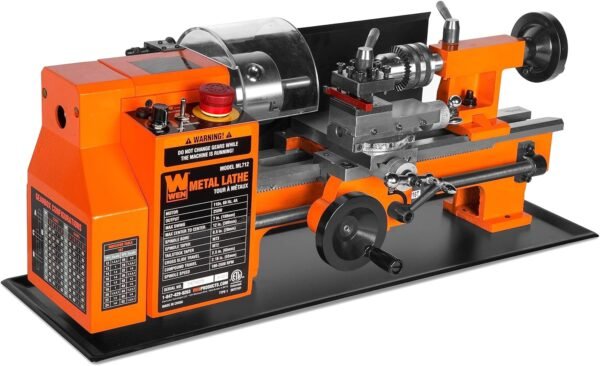 WEN 7-by 12-Inch Benchtop Metal Lathe, Variable Speed, Two Direction (ML712)