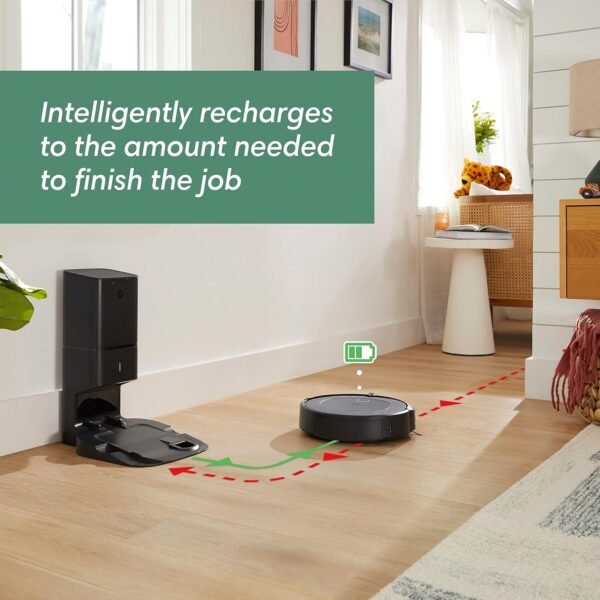 iRobot Roomba i3+ EVO (3550) Self-Emptying Robot Vacuum – Now Clean by Room with Smart Mapping, Empties Itself for Up to 60 Days, Works with Alexa, Ideal for Pet Hair, Carpets​, Roomba i3+ - Image 7