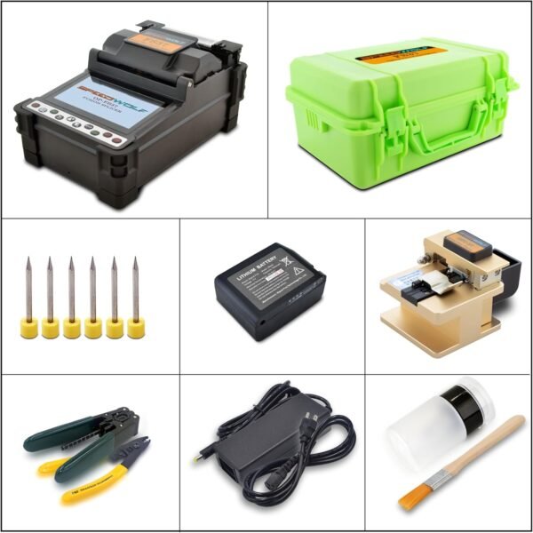 SPEEDWOLF 4.3" Touch LCD Screen High Precision Fiber Optic Fusion Splicer Machine for SM, MM, NZ-DS, EDF Fibers with Optical Fiber Cleaver and Automatic Focus Function(FS37A) - Image 2